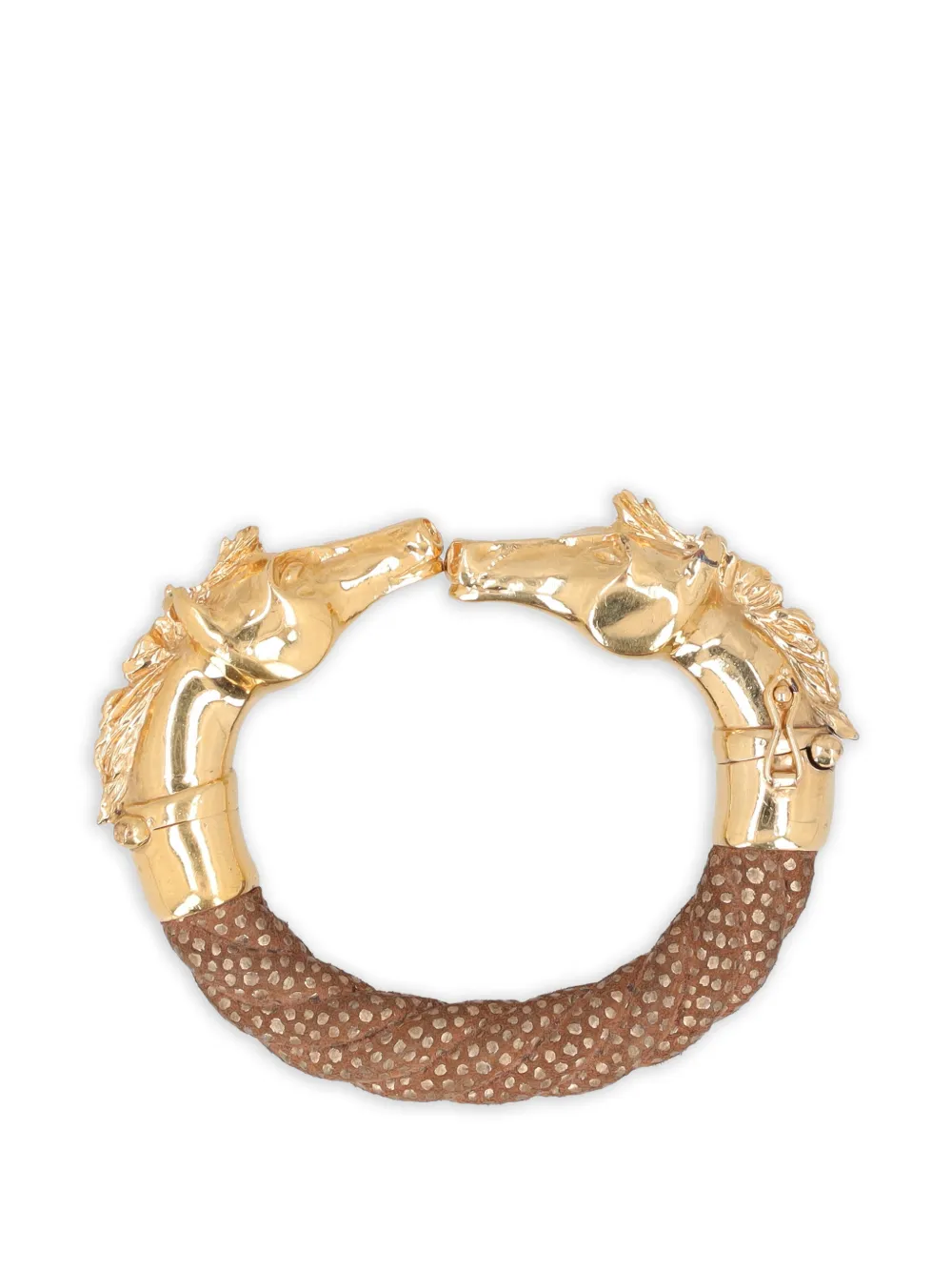 Chloé Pre-Owned Equestrian Double Horse bangle bracelet - Oro
