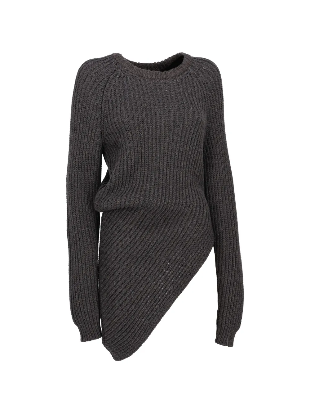  Lanvin Pre-owned Jersey Asimétrico De Canalé - Gris 