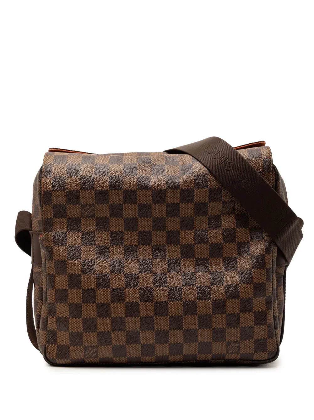 Louis Vuitton Pre-Owned Borsa a tracolla Damier Ebène Naviglio 2005 - Marrone
