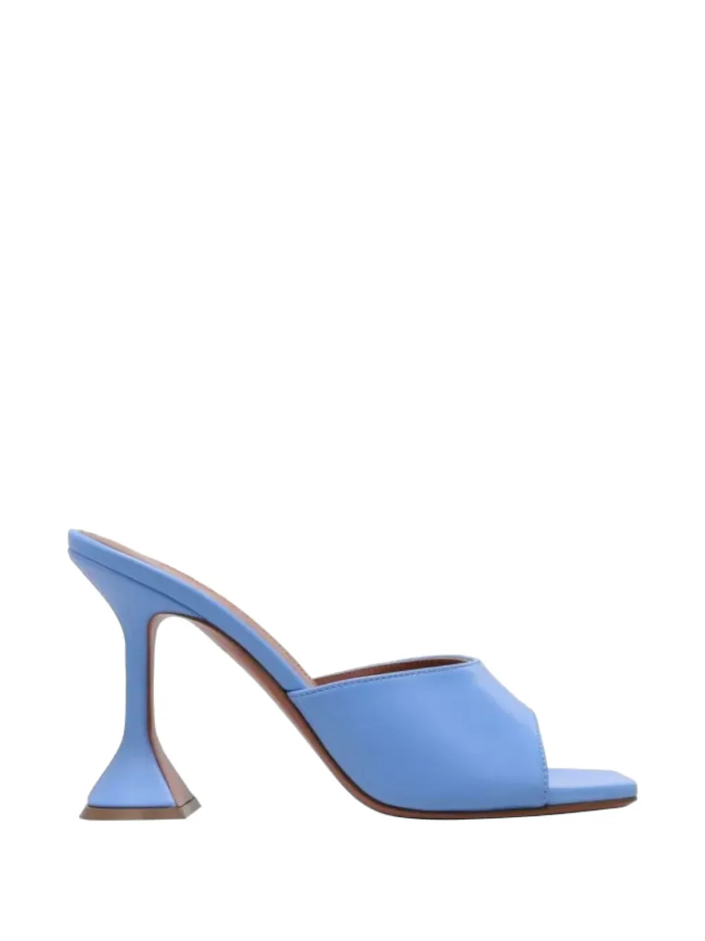 Amina Muaddi Lupita leather heeled sandals - Blau