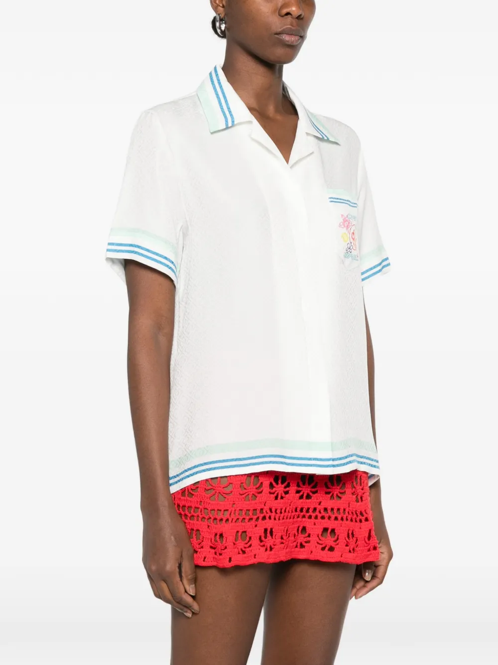 Casablanca blouse met grafische print Wit