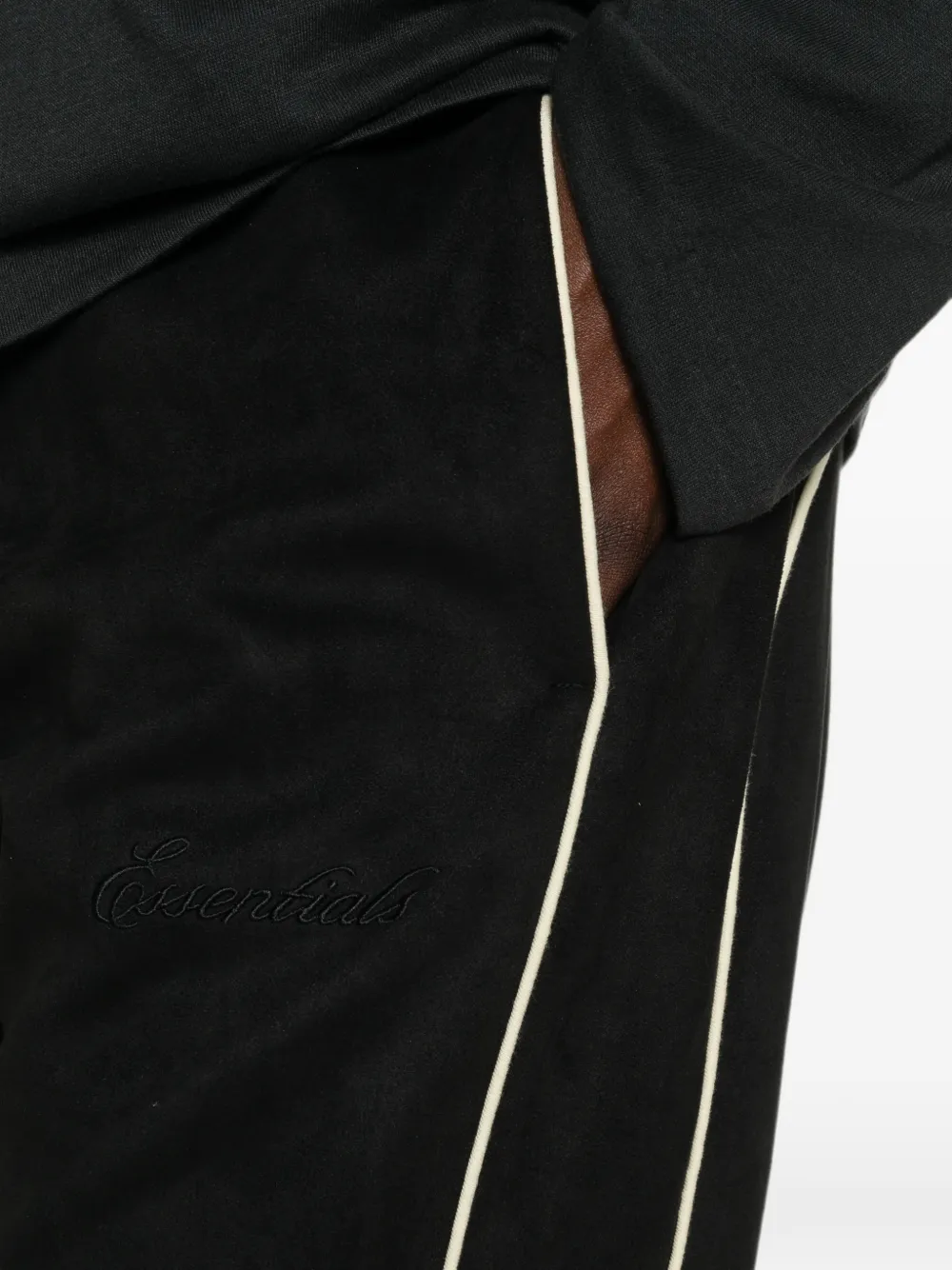 Fear Of God Essentials trainingsbroek met zijstreep Zwart