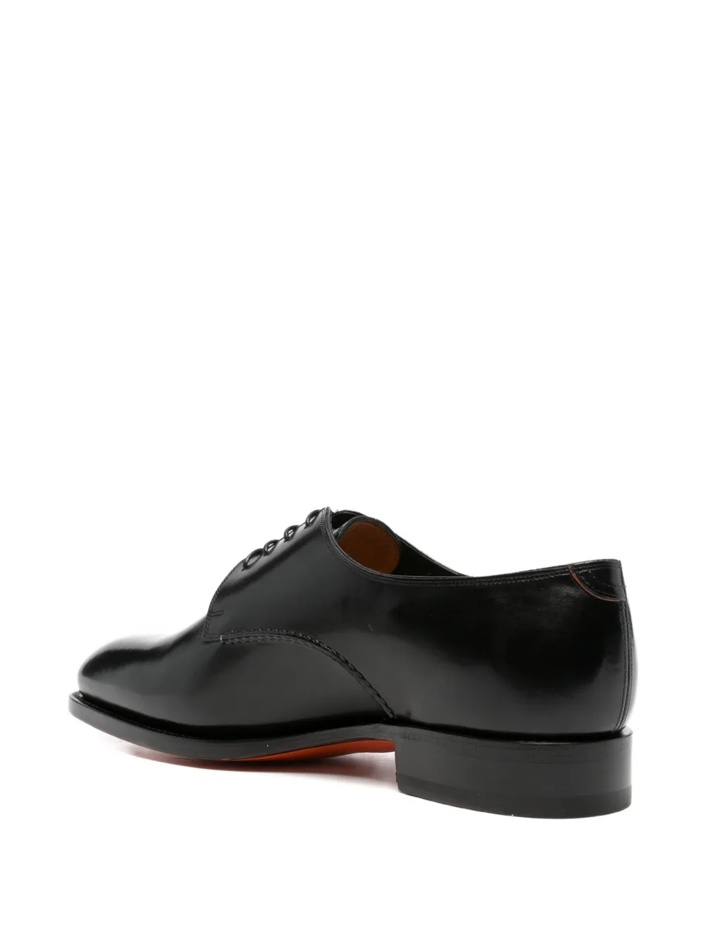 Santoni lace-up leather derby shoes Zwart