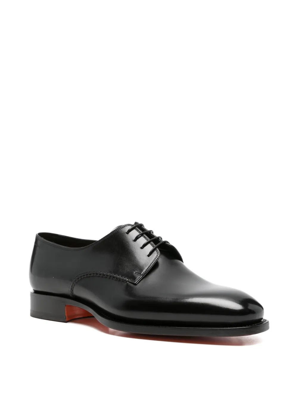 Santoni lace-up leather derby shoes Zwart