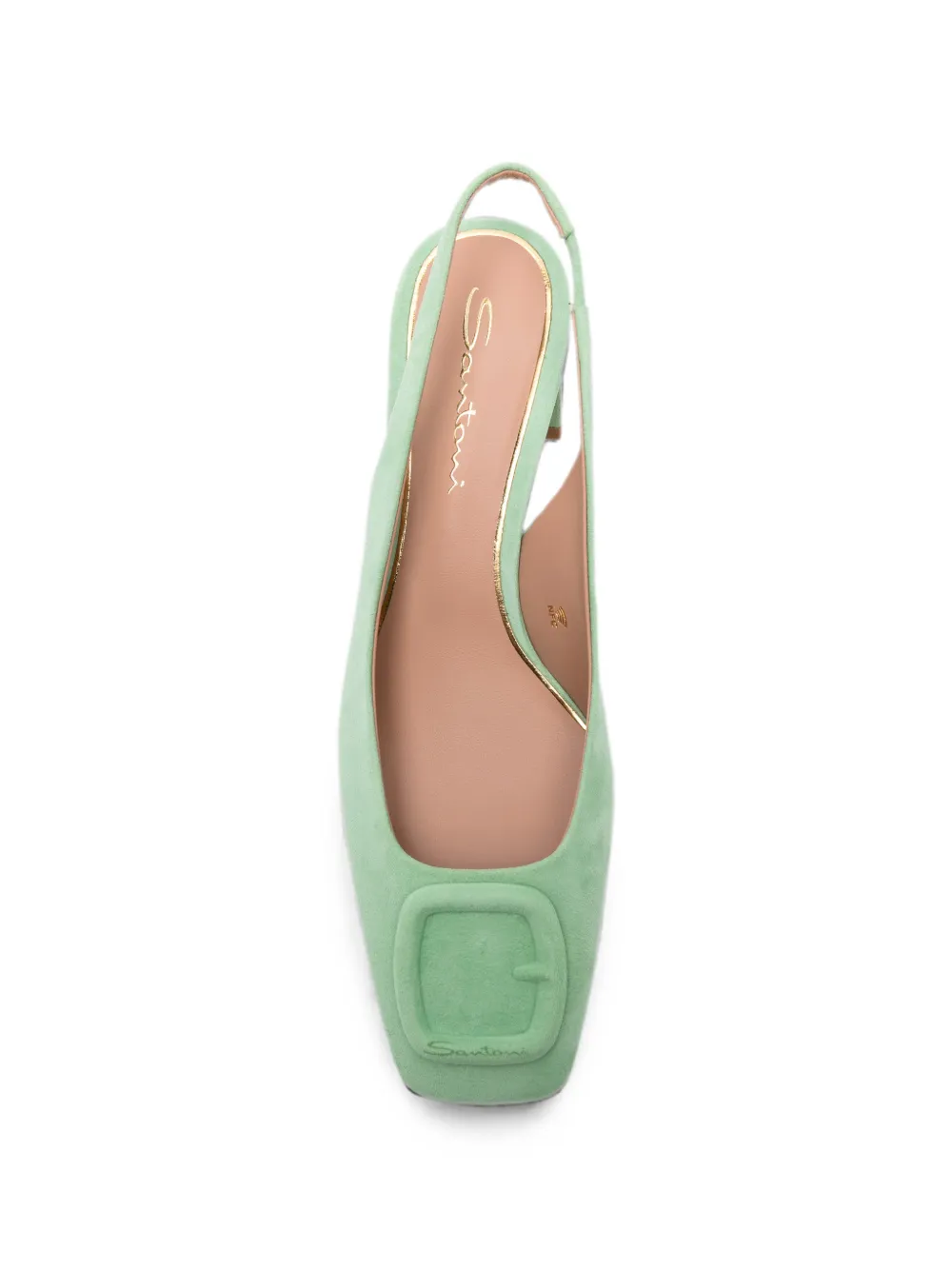 Santoni buckle-detail slingback pumps Groen