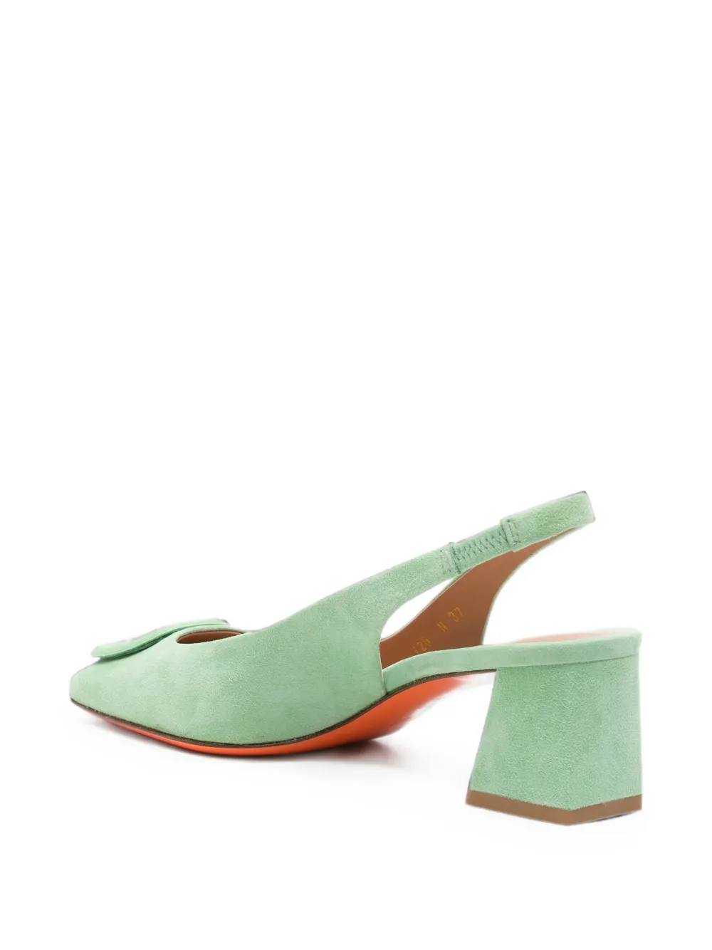 Santoni buckle-detail slingback pumps Groen
