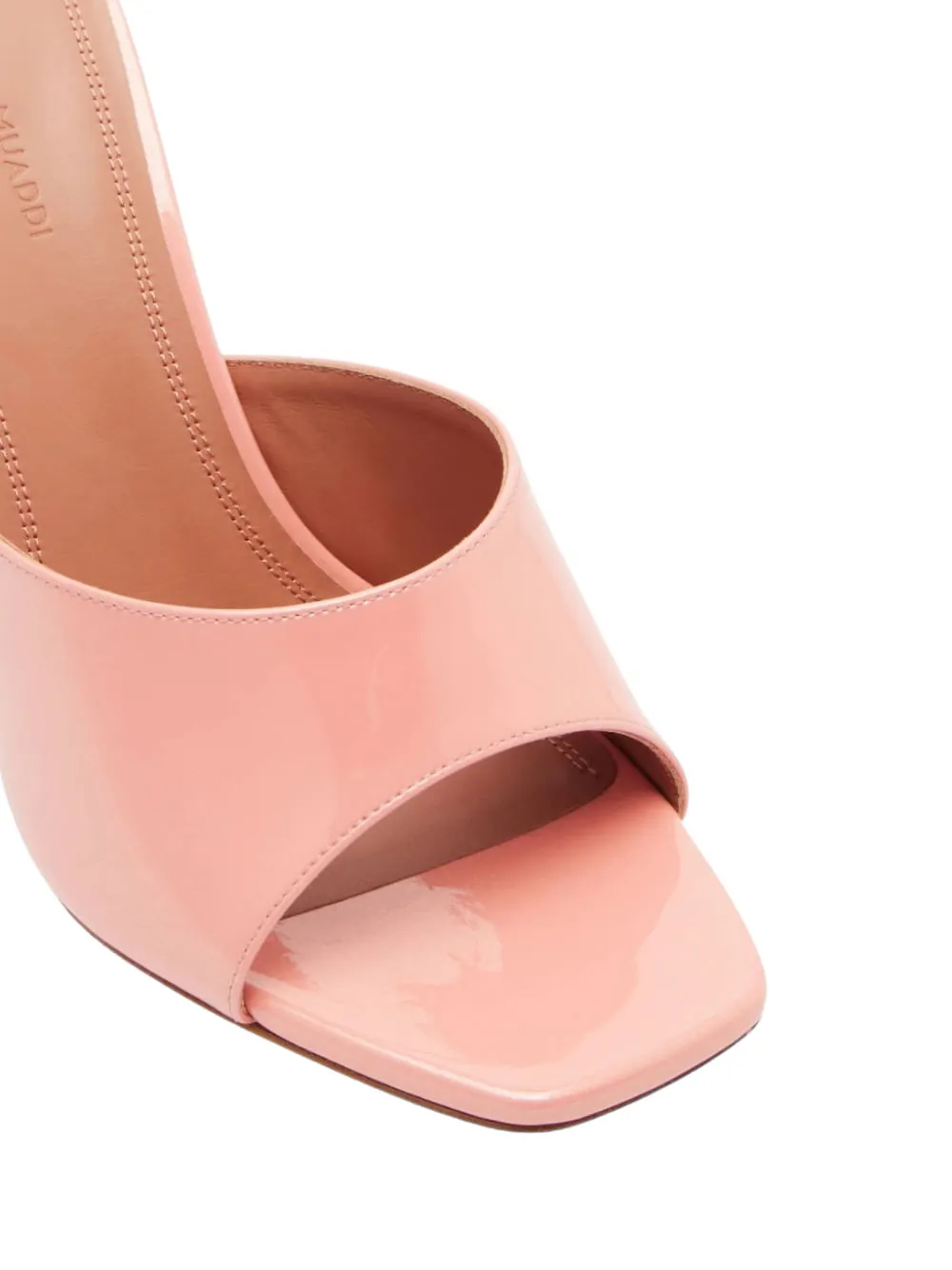 Amina Muaddi Lupita patent-leather mules Roze