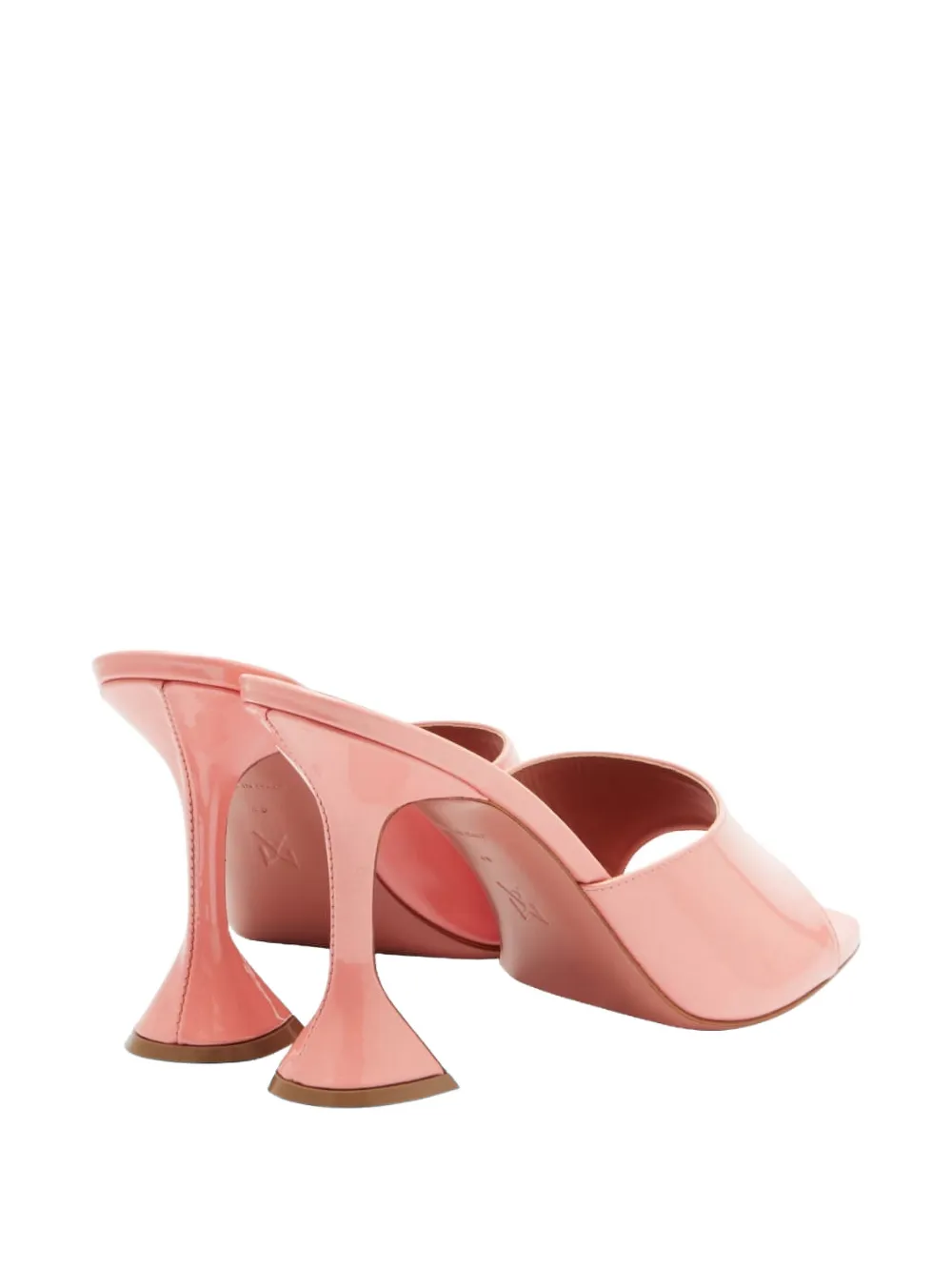 Amina Muaddi Lupita patent-leather mules Roze