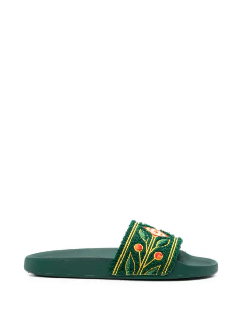 Casablanca sandalias con bordado floral