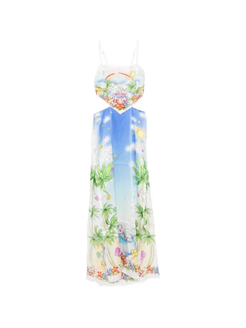 Casablanca graphic-print cut-out maxi dress