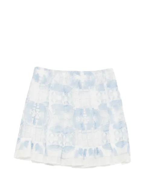 Ermanno Scervino — lace-overlay pleated mini skirt
