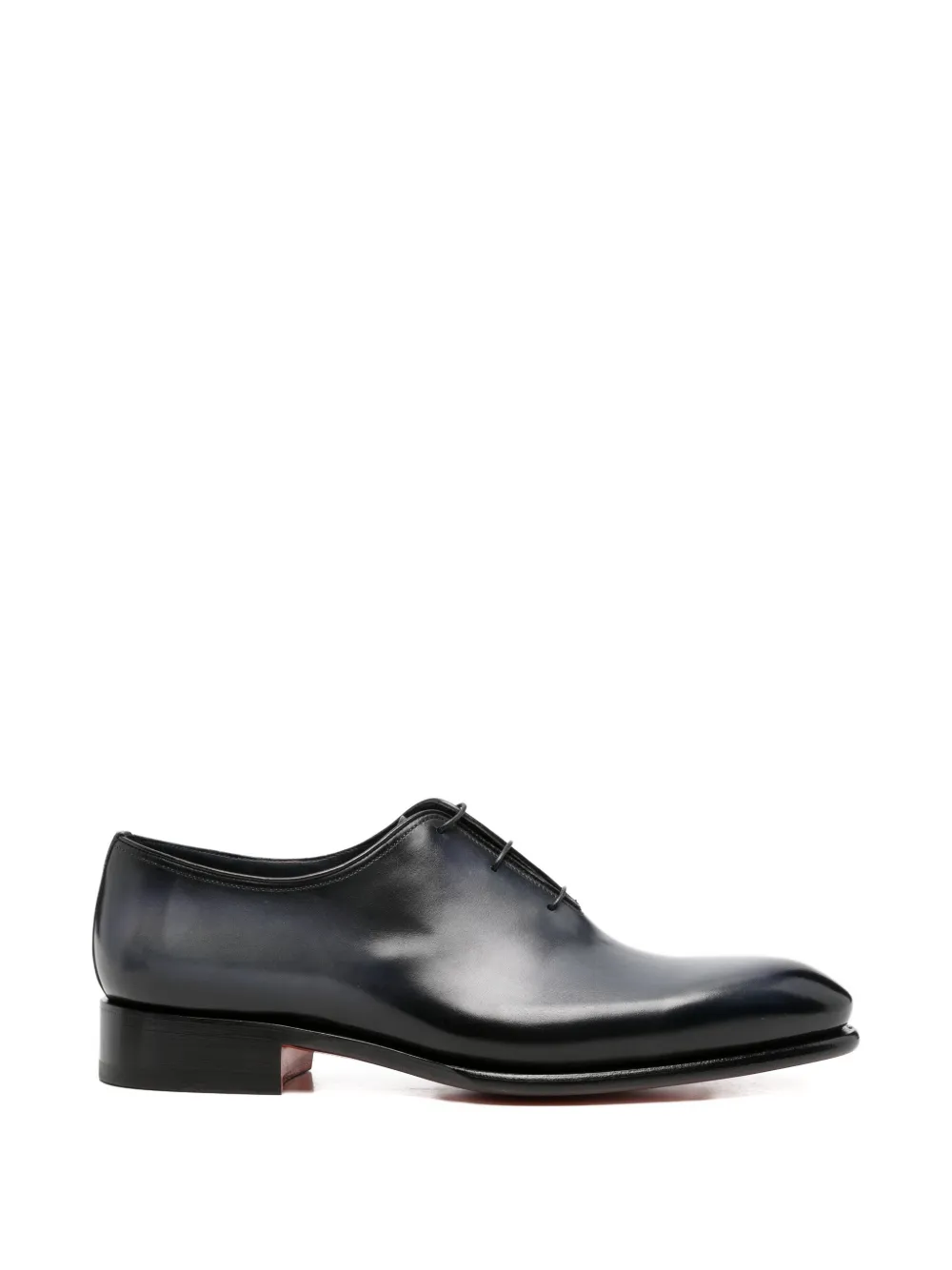 Santoni Lace-up Leather Oxford Shoes In Black