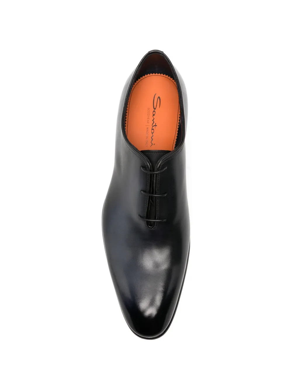 Santoni lace-up leather oxford shoes Blauw