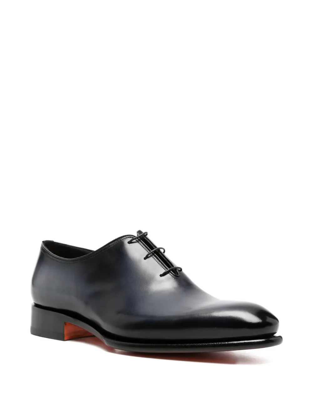 Santoni lace-up leather oxford shoes Blauw