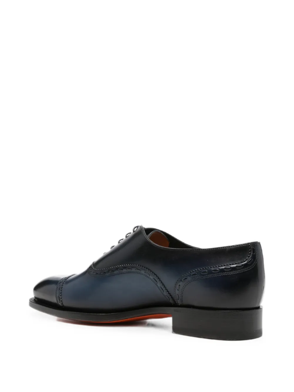 Santoni brogue-detail oxford shoes Blauw