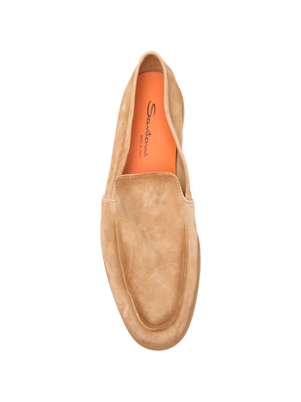 Santoni suede slip-on loafers Beige