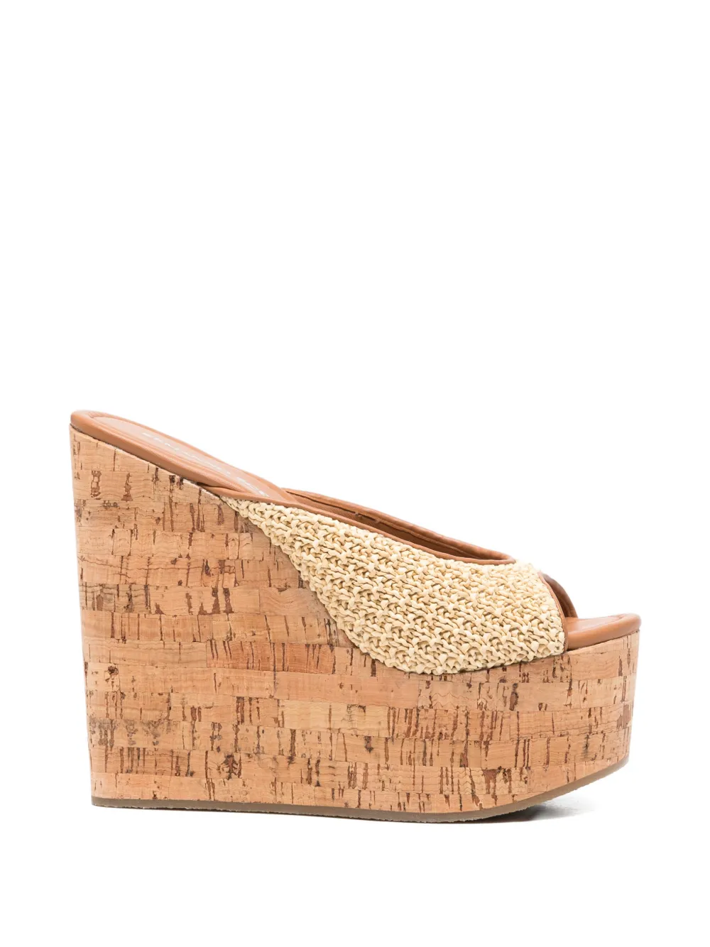 Ermanno Scervino woven-strap cork-wedge sandals - Toni neutri