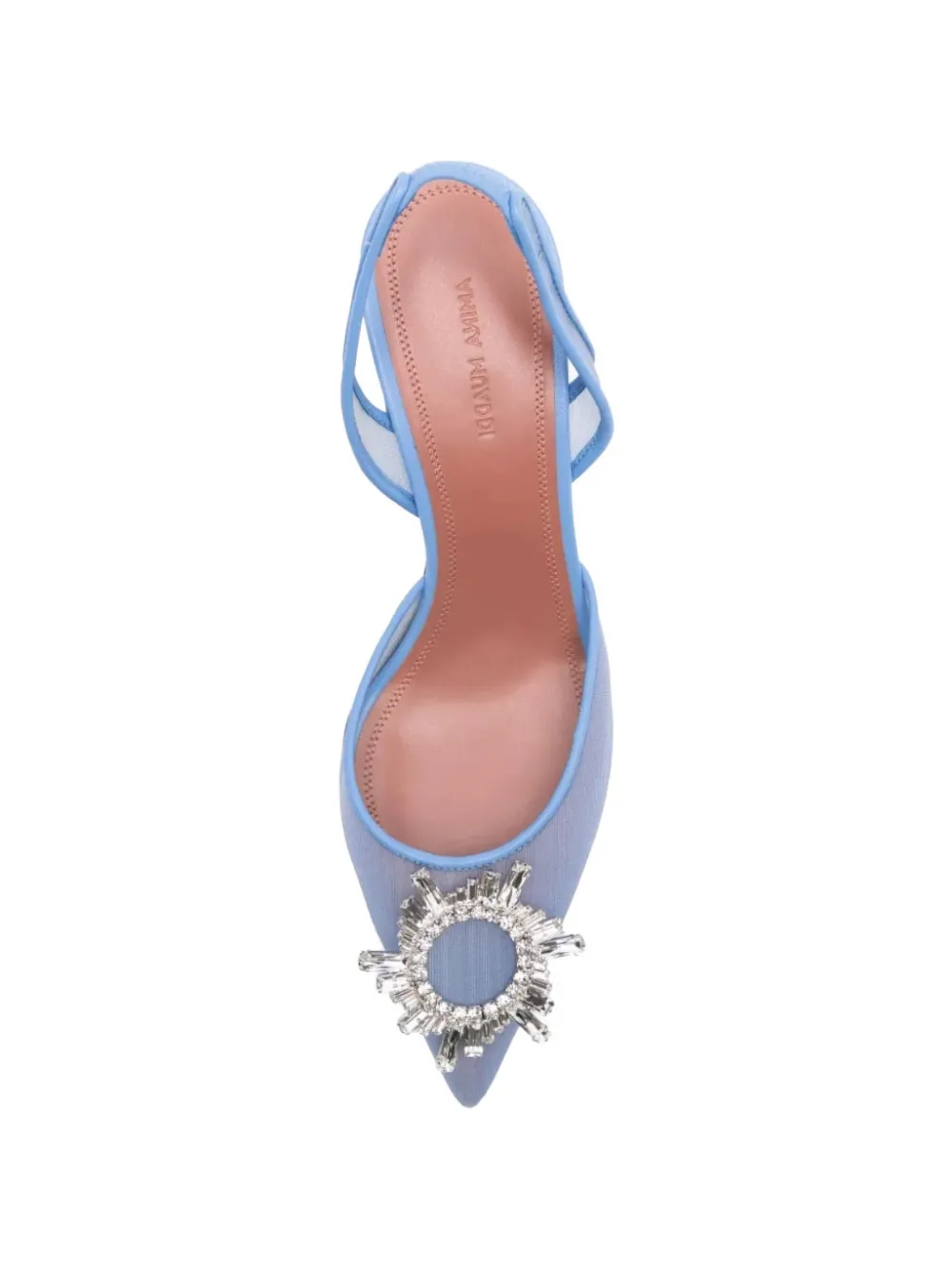Amina Muaddi Begum crystal-embellished heeled pumps Blauw