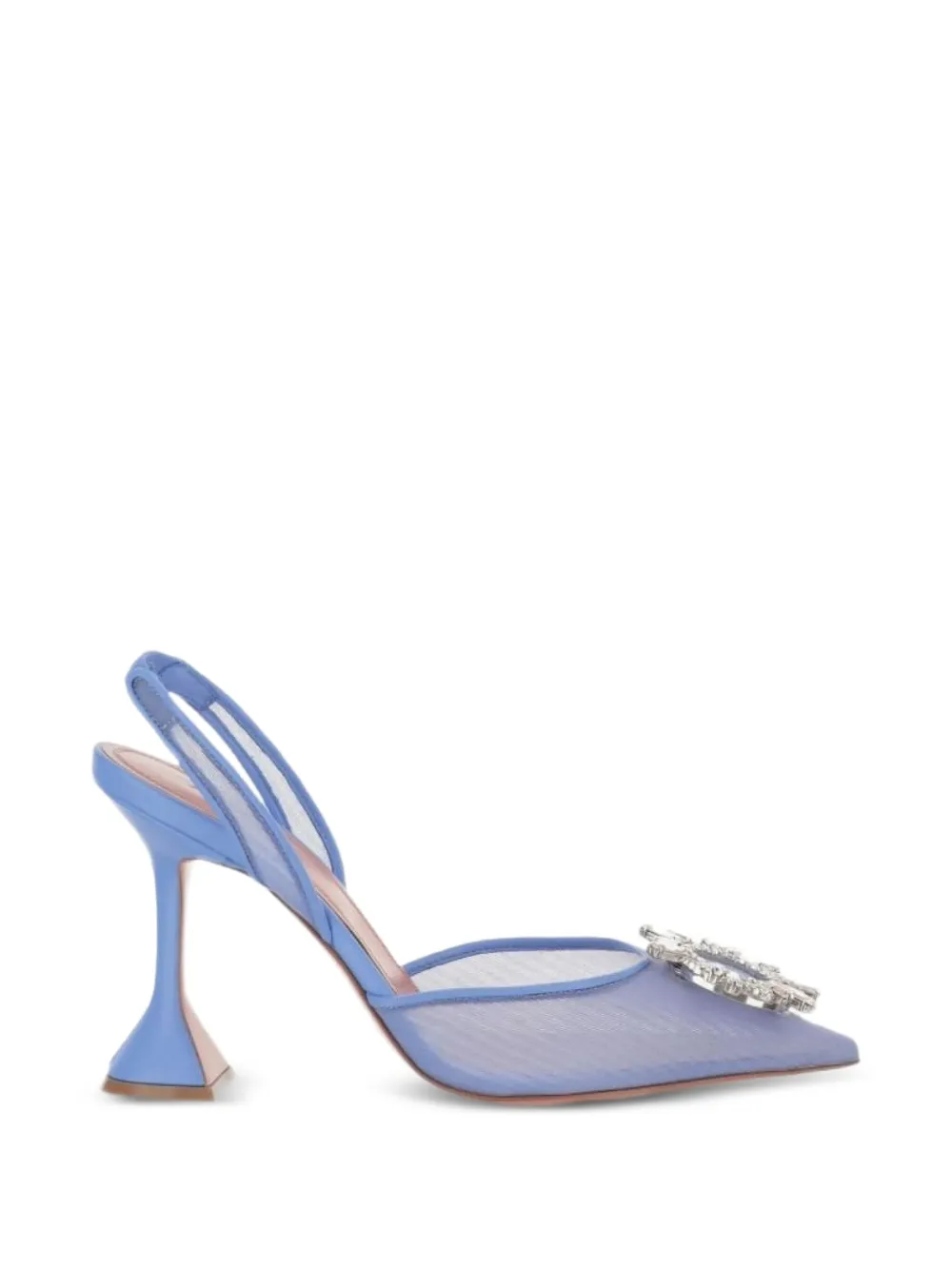 Amina Muaddi Begum crystal-embellished heeled pumps Blauw