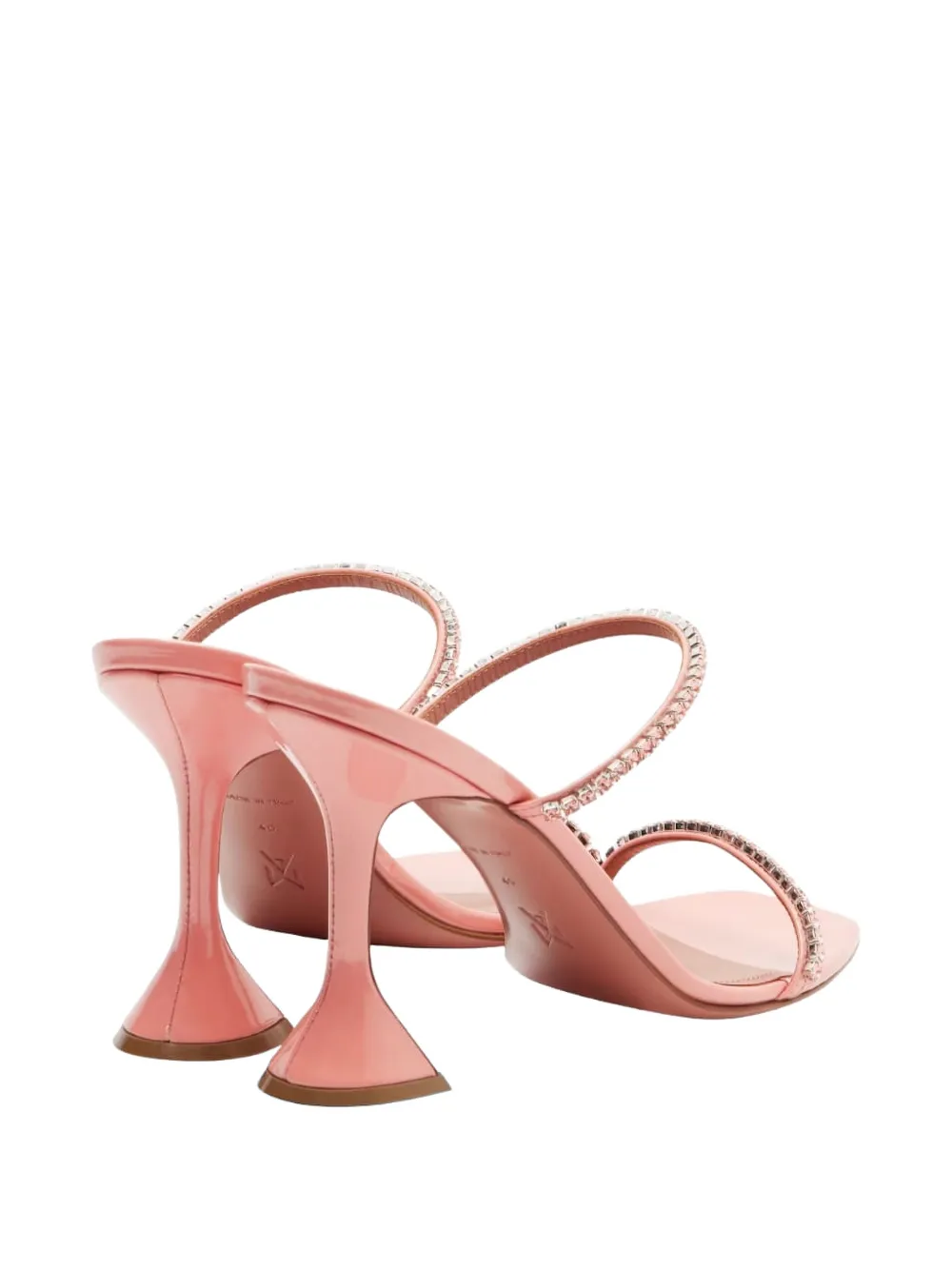 Amina Muaddi Gilda crystal-embellished sandals Roze
