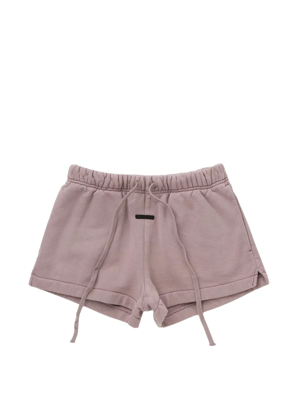 Fear Of God Essentials drawstring-waist logo-patch cotton mini shorts - Viola