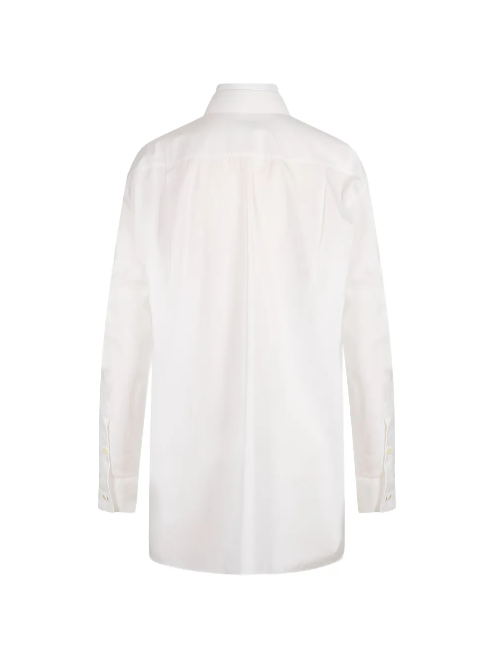 Jil Sander Blouse met geplooide kraag en lange mouwen Beige