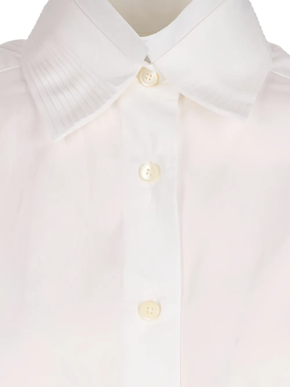 Jil Sander Blouse met geplooide kraag en lange mouwen Beige