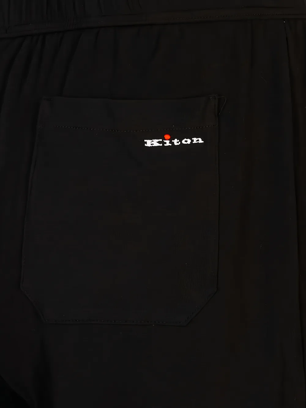 Kiton Pyjamabroek met geborduurd logo Zwart
