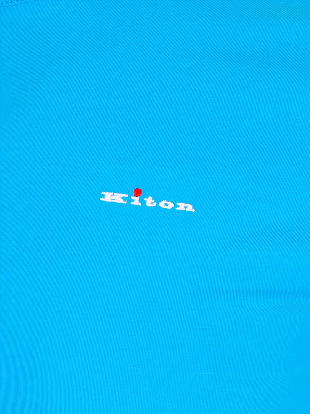 Kiton T-shirt met geborduurd logo Blauw
