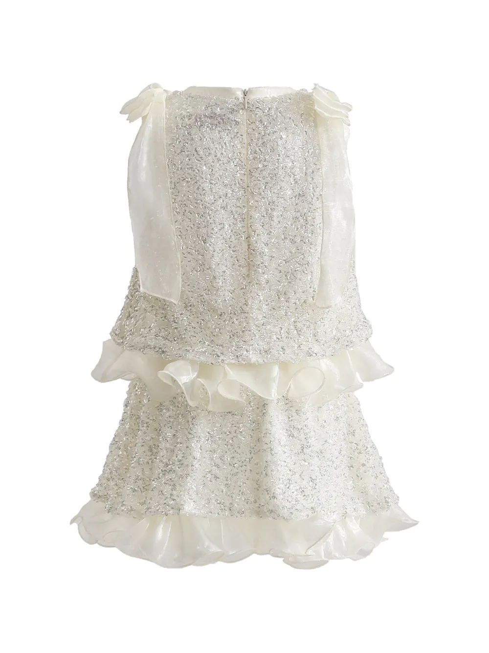 Tulleen Althea rok met glitter en ruches Beige