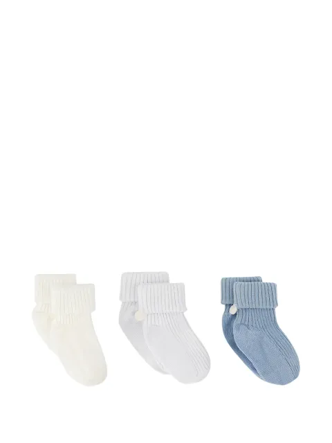 Tartine Et Chocolat TC logo-embroidered socks (set of three)