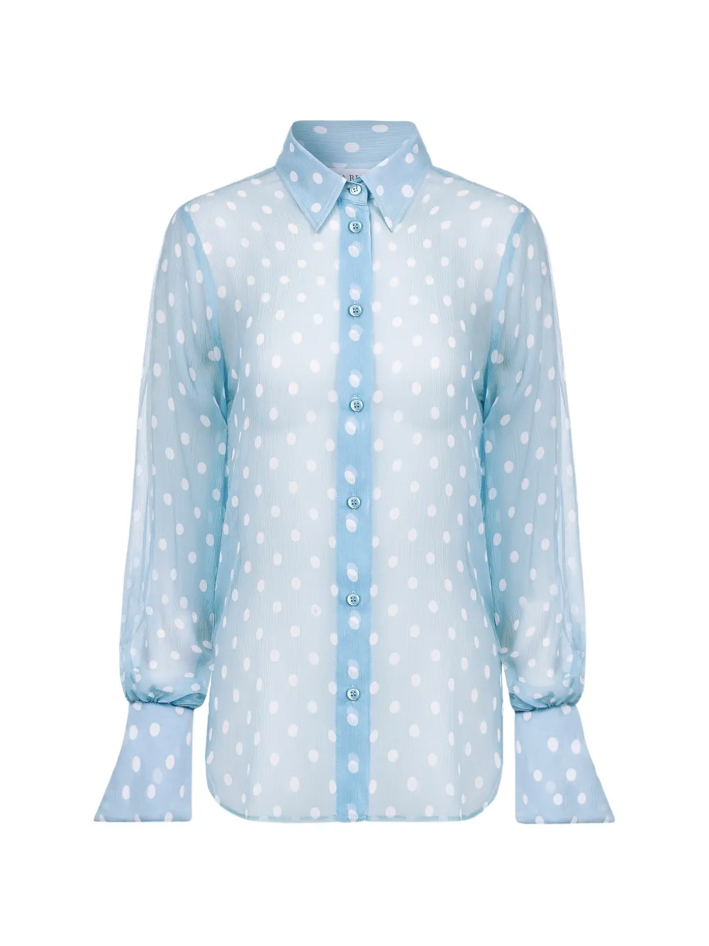 Nina Ricci Camicia in seta in seta a pois - Blu