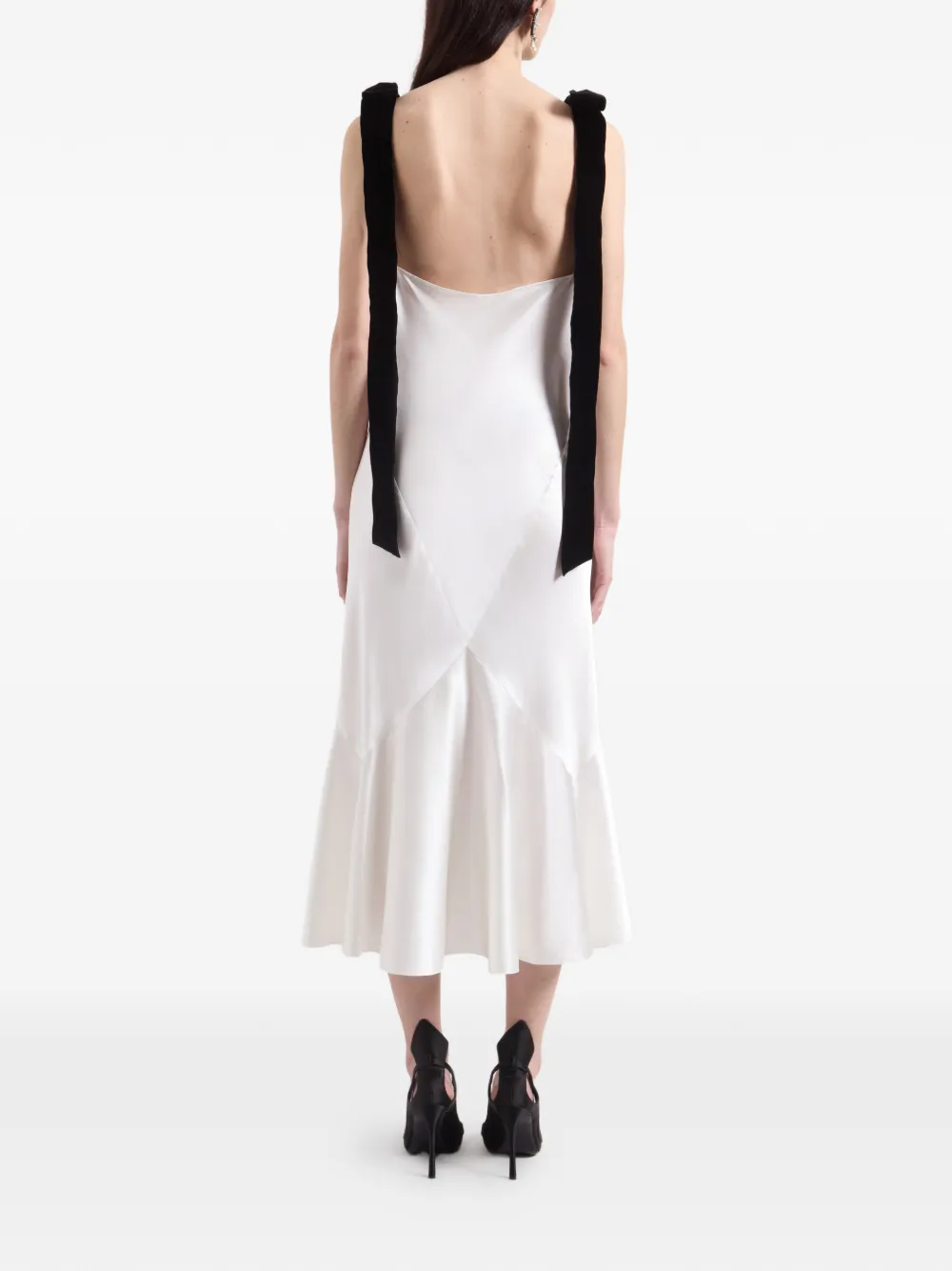 Nina Ricci Midi-jurk met strikdetail Wit