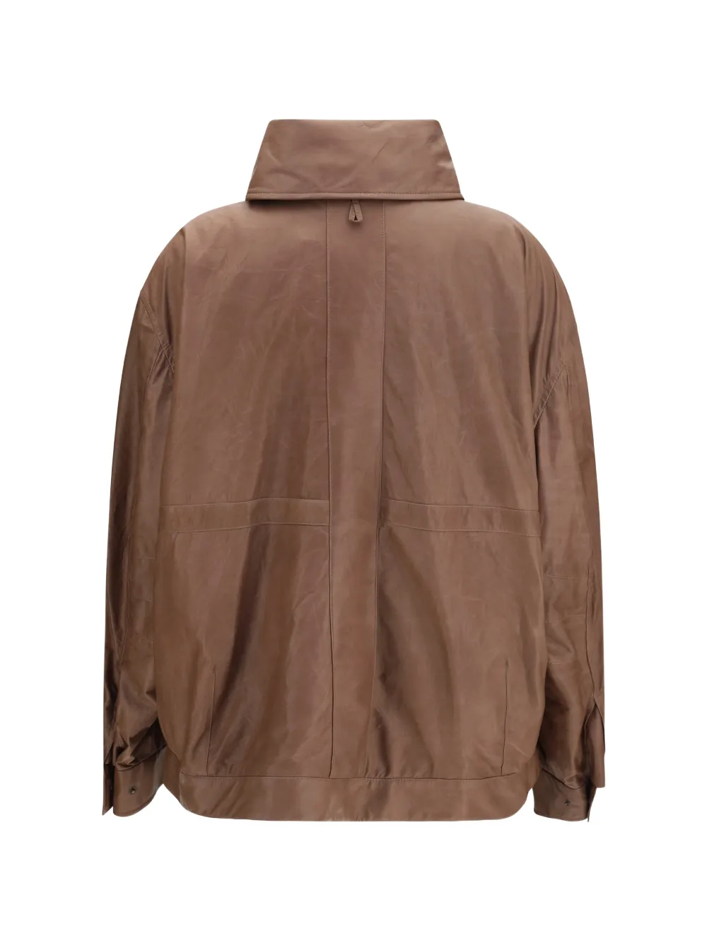 Calvin Klein Isa leren jack met ceintuur Bruin