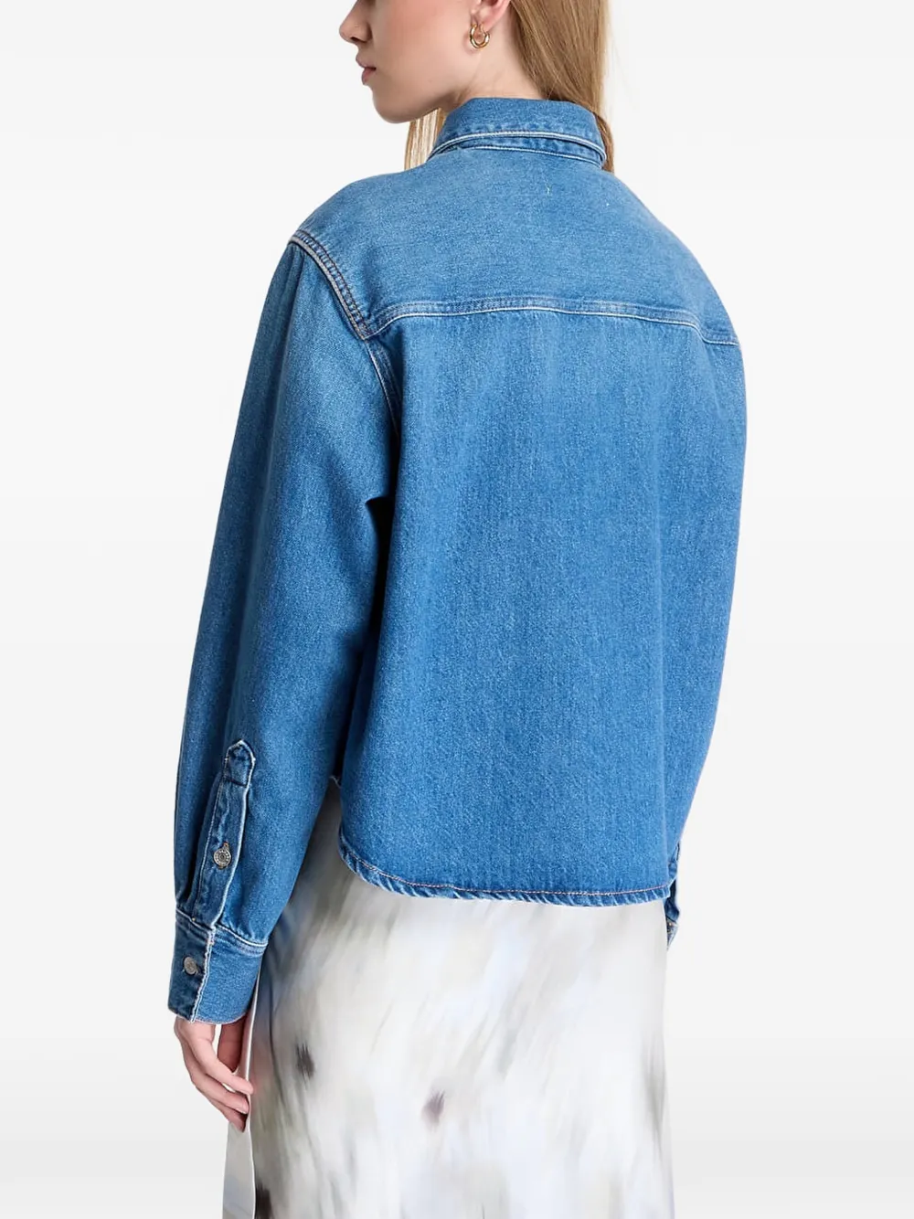 SAMSOE Denim overhemd Blauw