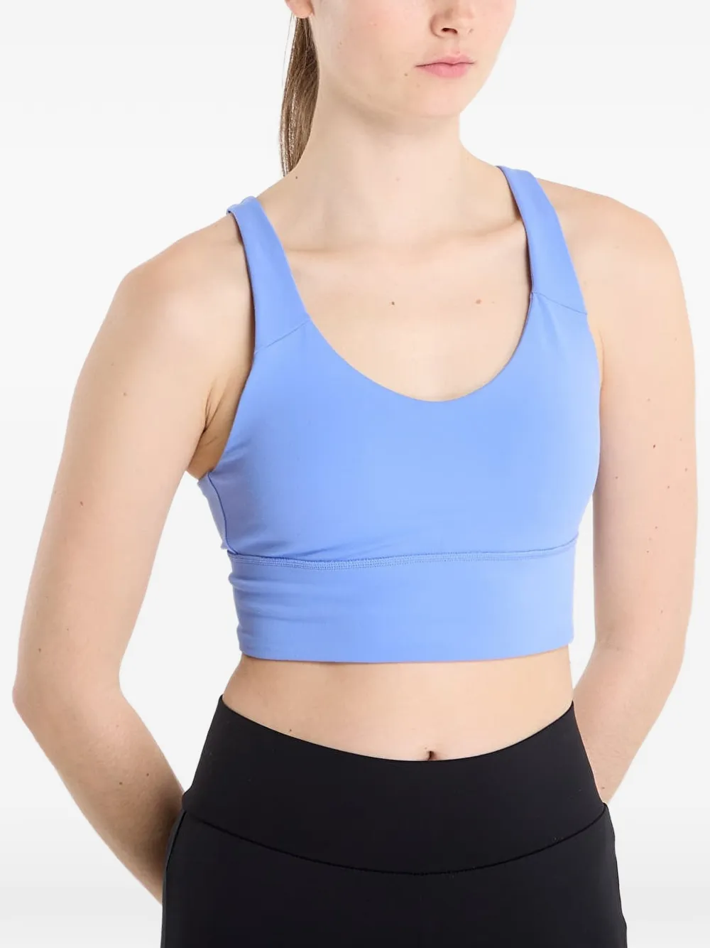 adidas Sport-bh met gekruiste bandjes Blauw