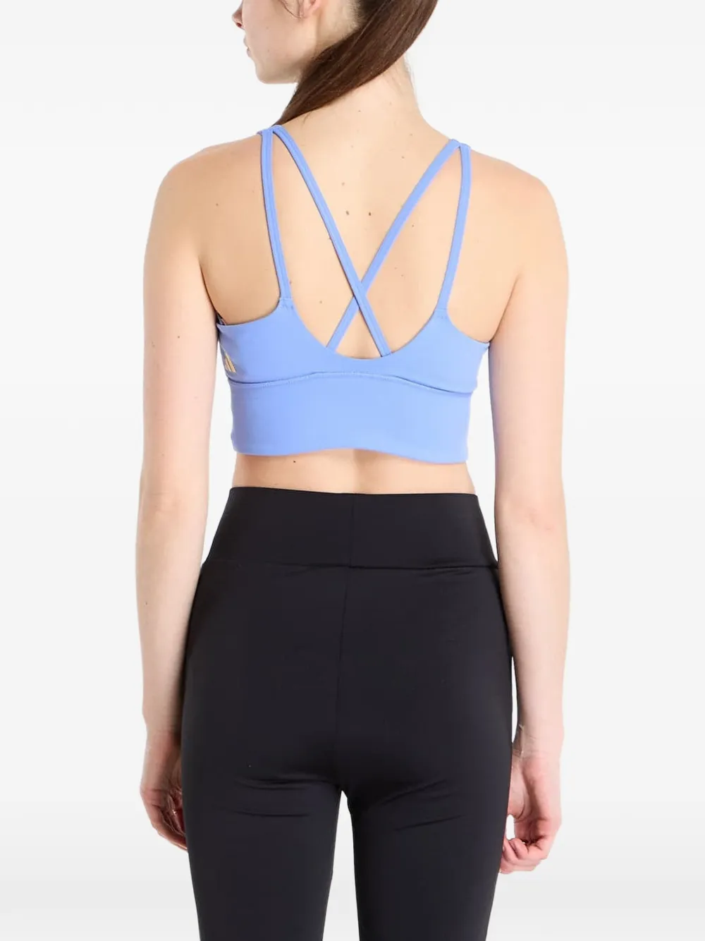 adidas Sport-bh met gekruiste bandjes Blauw