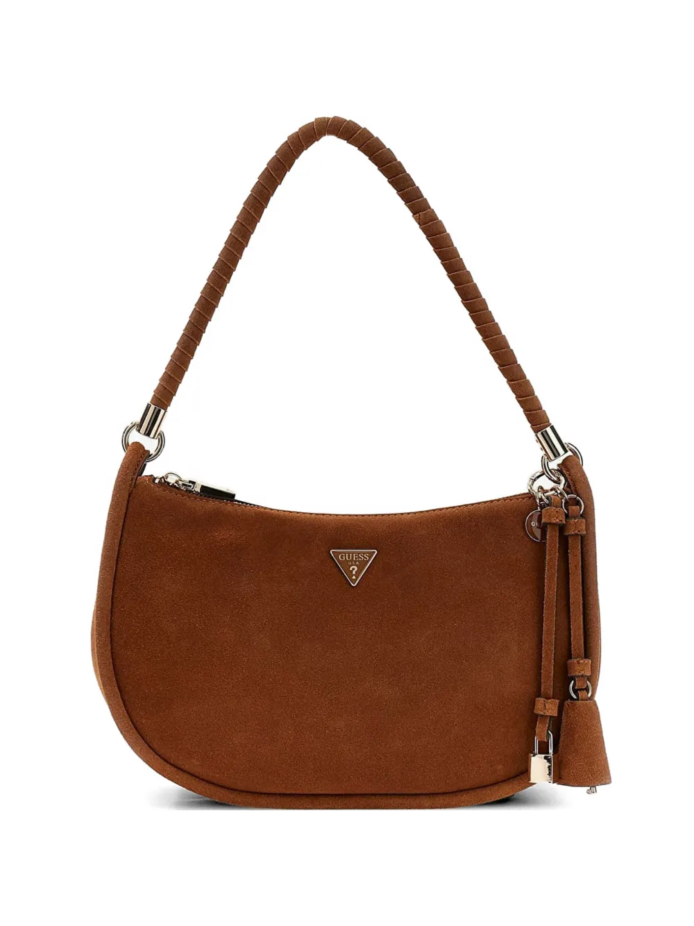 GUESS USA Danya suede shoulder bag - Marrone