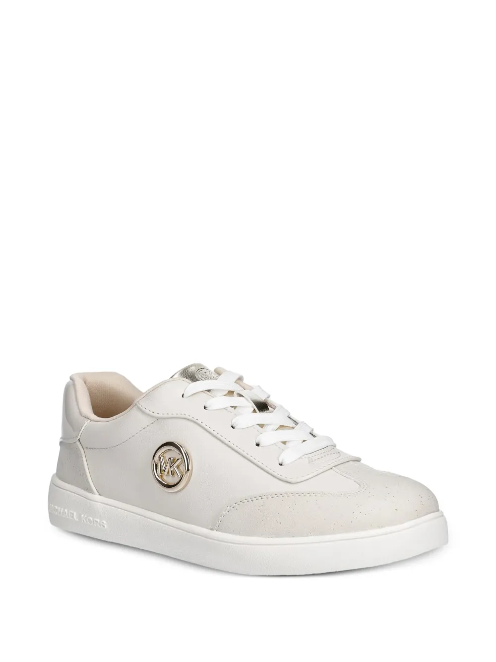 Michael Kors Kids baskets Jem Scotty Charm à plaque logo et empiècements pailletés - Blanc Michael Kors Kids baskets Jem Scotty Charm à plaque logo et empiècements pailletés - Blanc