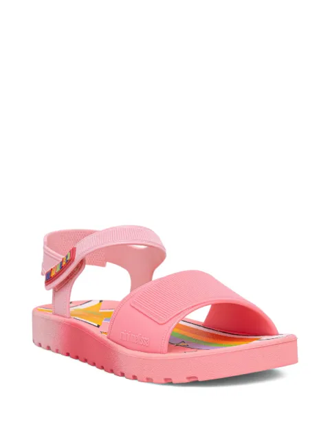 Mini Melissa Colors rainbow-print touch-strap sandals