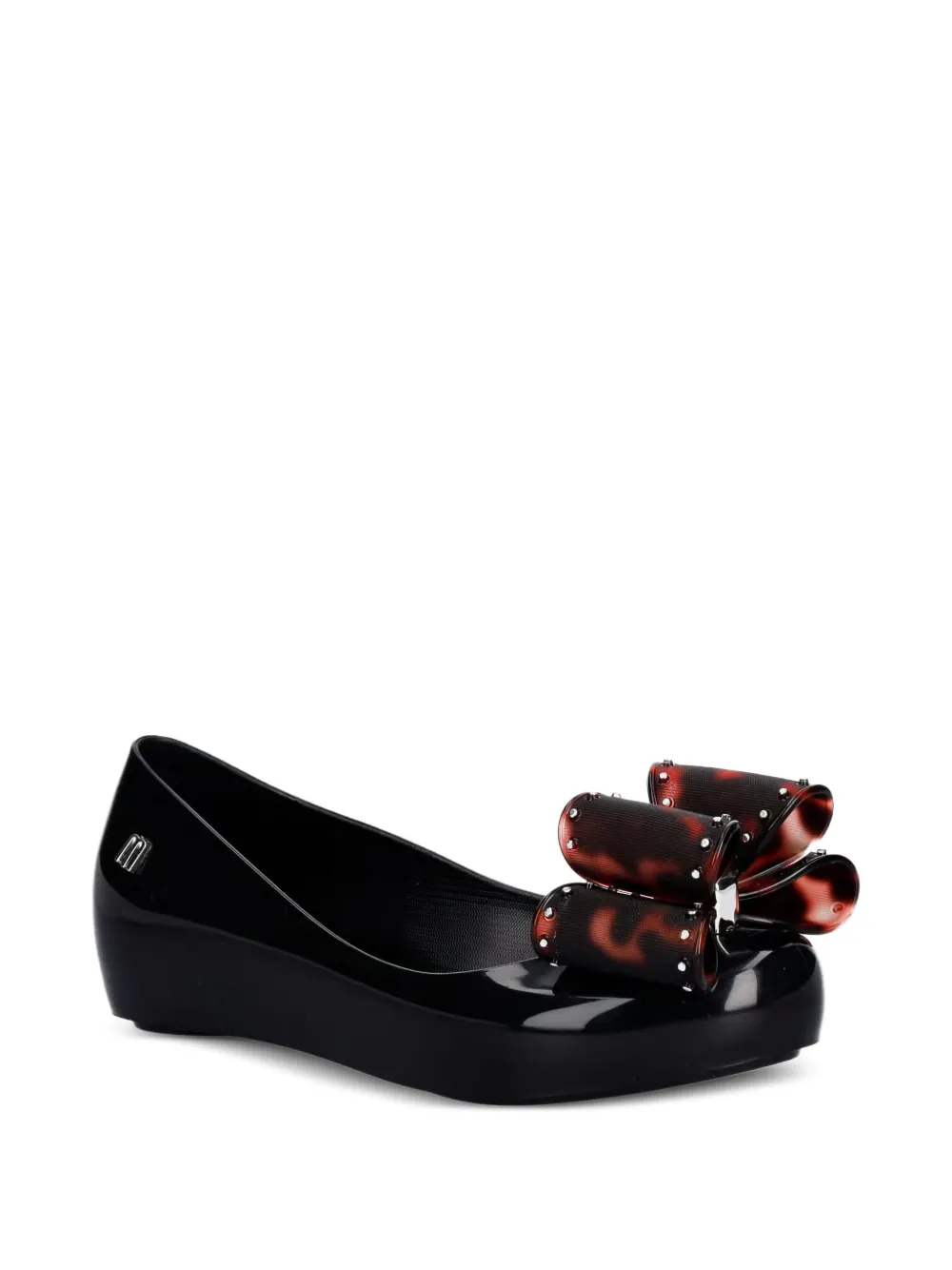 Mini Melissa bow-detail ballerina flats - Nero