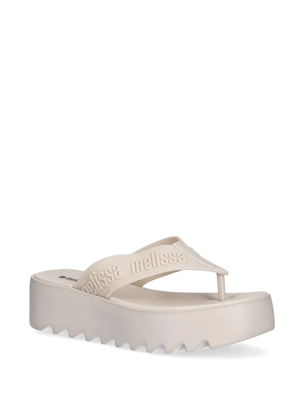 Melissa logo-embossed platform sandals Beige