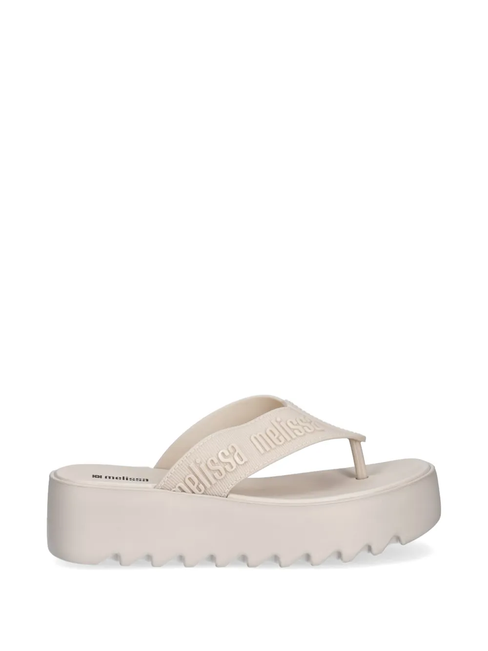 Melissa logo-embossed platform sandals Beige