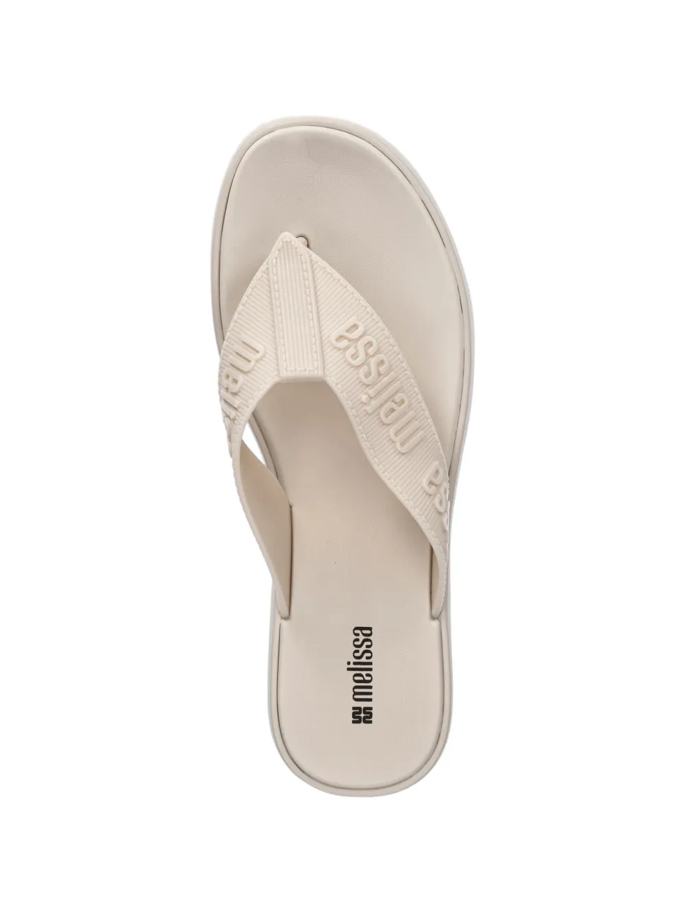 Melissa logo-embossed platform sandals Beige
