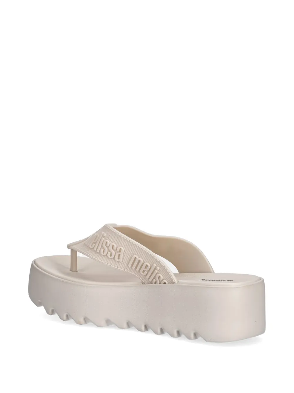 Melissa logo-embossed platform sandals Beige