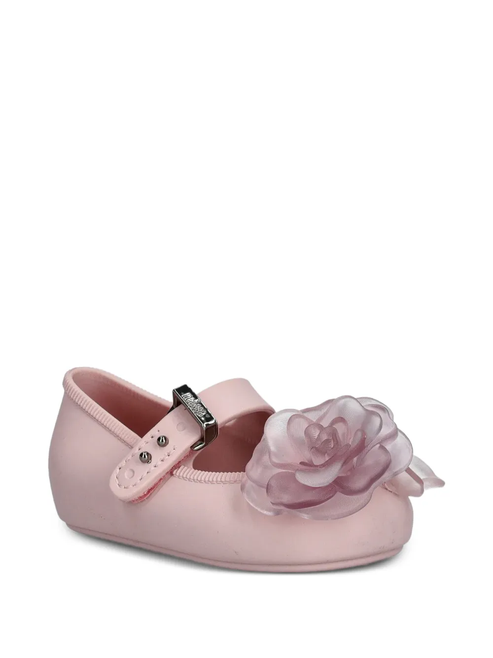 Mini Melissa Soft Ballerina Petals floral-applique ballet flats - Rosa