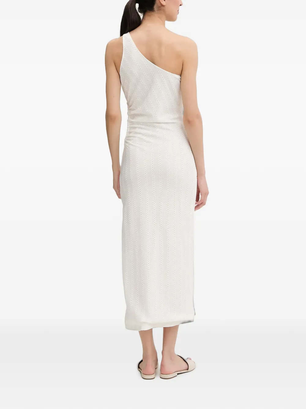Melissa Odabash Lizzie asymmetrische maxi-jurk met uitgesneden details Wit