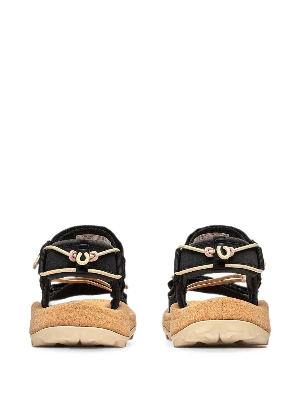 Merrell touch-strap cork-sole sandals Zwart