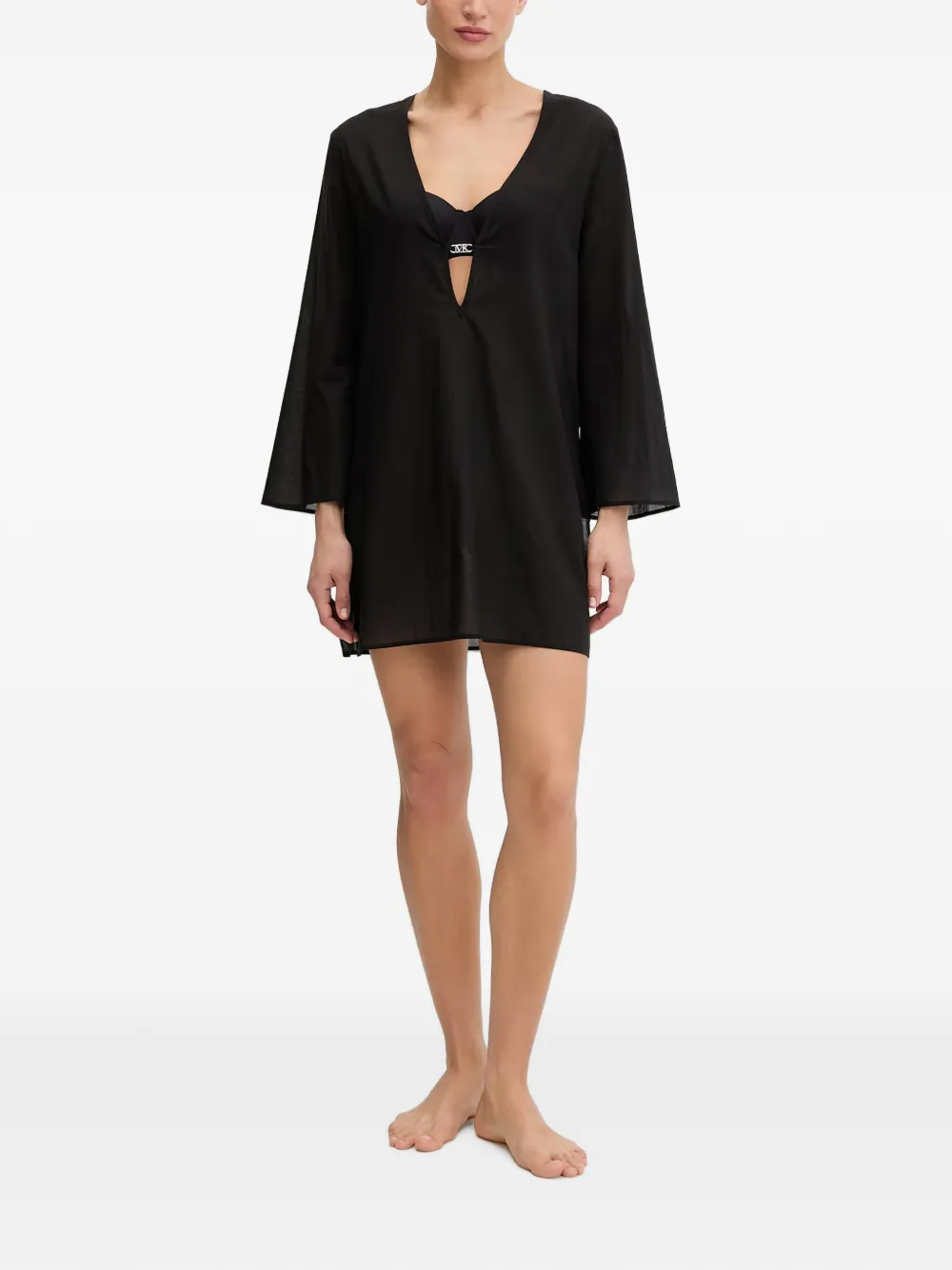 Michael Kors Kaftan met logo-plakkaat Zwart