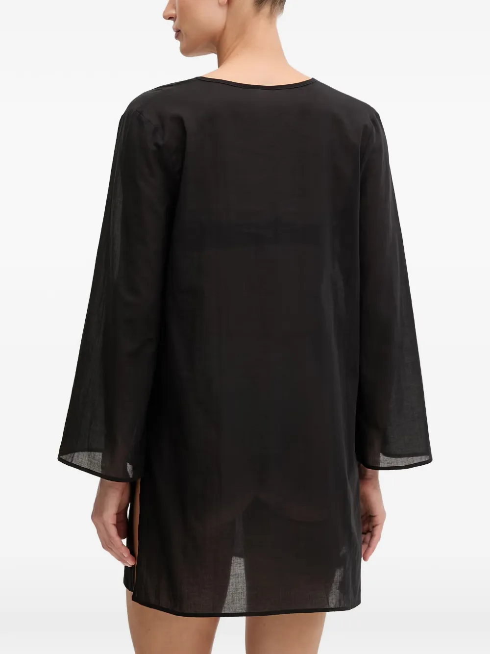 Michael Kors Kaftan met logo-plakkaat Zwart
